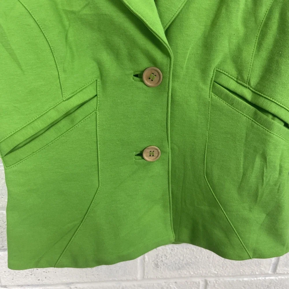Diane Von Furstenberg Green Topher Blazer Womens Size 2 Ponte Career Office - Picture 5 of 10